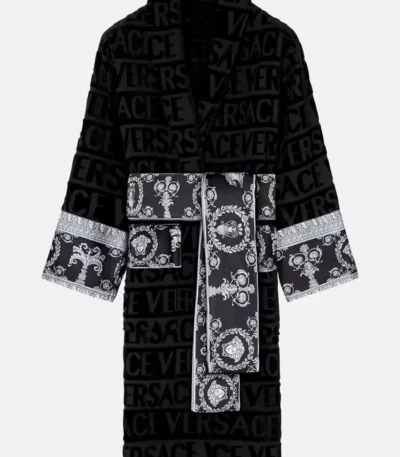 Ken Koepp Black And White Colorblock Versace Bathrobe