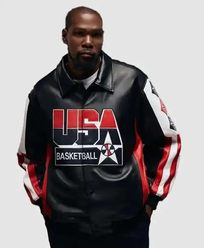 Kevin Durant USA Basketball Leather Jacket Kevin Durant USA Basketball Leather Jacket