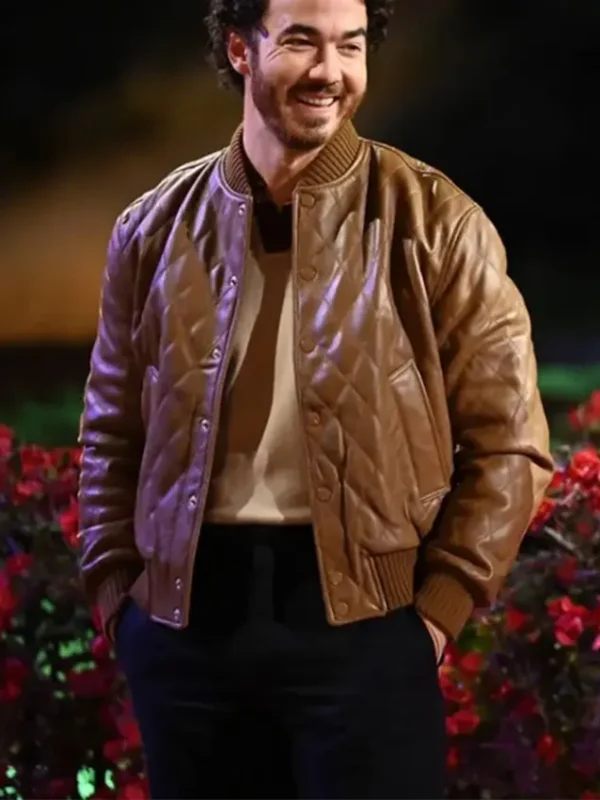 Kevin Jonas Claim To Fame S02 Quilted Leather Jacket