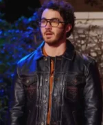 Kevin Jonas Claim to Fame S02 black Leather Jacket
