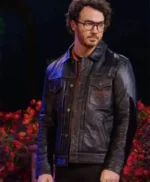 Kevin Jonas Claim to Fame S02 black Leather Jacket