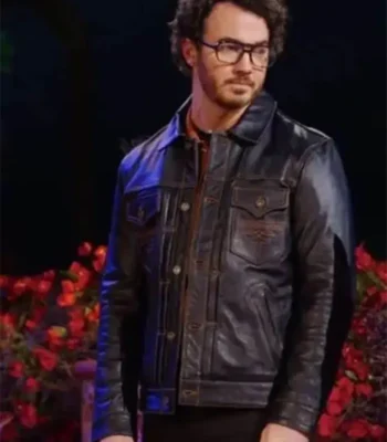 Kevin Jonas Claim to Fame S02 black Leather Jacket