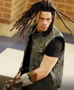 Khalil Payne Black Lightning Denim Vest