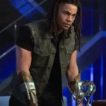 Khalil Payne Black Lightning Denim Vest