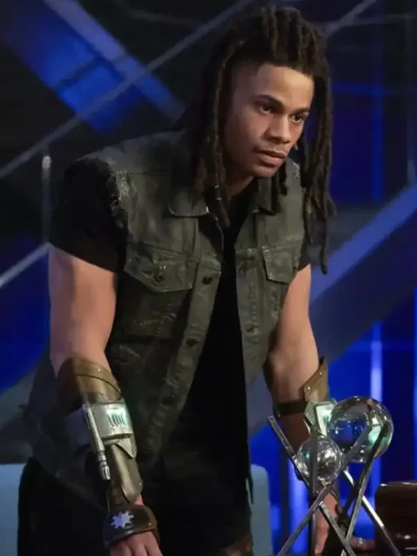Khalil Payne Black Lightning Denim Vest