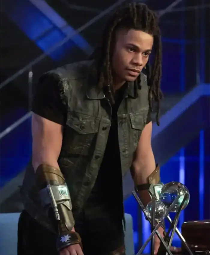 Khalil Payne Black Lightning Denim Vest Khalil Payne Black Lightning Denim Vest