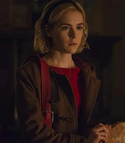 Kiernan Shipka Chilling Adventures of Sabrina Spellman Brown Duffle Coat