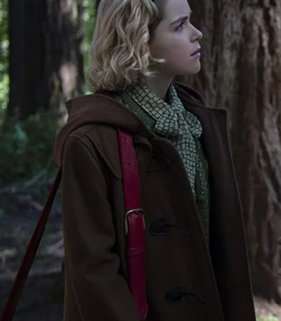 Kiernan Shipka Chilling Adventures of Sabrina Spellman Brown Duffle Coat