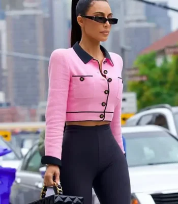 Kim Kardashian Barbie Pink Cropped Jacket