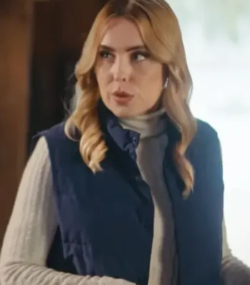 Kirsten Comerford Christmas On The Alpaca Farm Blue Vest