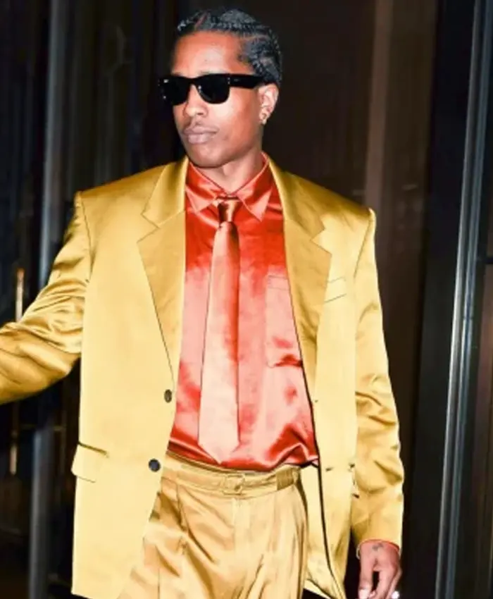 Knicks Game 4 ASAP Rocky Satin Blazer Knicks Game 4 ASAP Rocky Satin Blazer