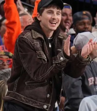Knicks vs 76ers Timothee Chalamet Trucker Jacket