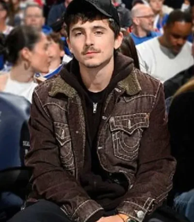 Knicks vs 76ers Timothee Chalamet Trucker Jacket