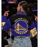 Kristin Juszczyk Warriors Cropped Puffer Jacket