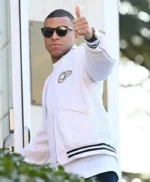 Kylian Mbappe Christian White Varsity Jacket