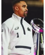 LIX Super Bowl Jalen Hurts White Jacket