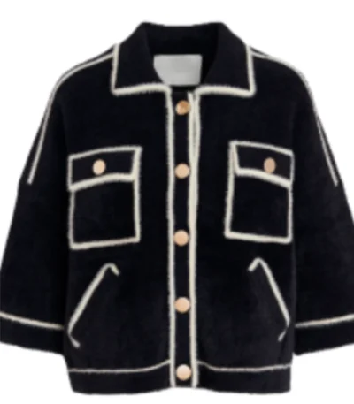 Laird Elsbeth Black Cropped Jacket