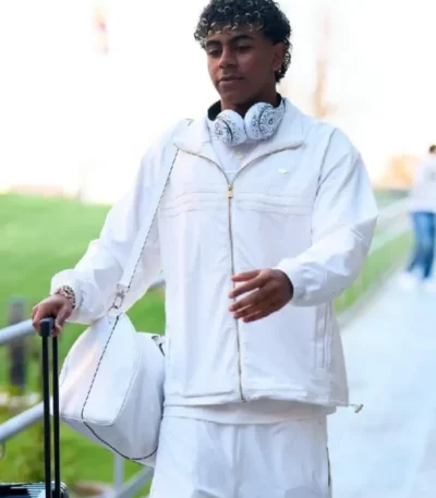 Lamine Yamal SP5DER x Adidas White Jacket