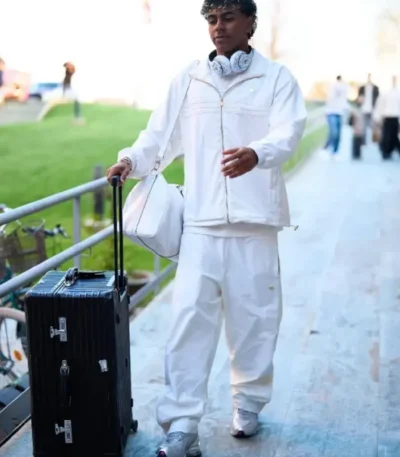 Lamine Yamal SP5DER x Adidas White Jacket