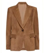 Landman Cami Miller Brown Suede Blazer