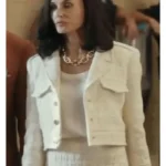 Landman S02 Demi Moore White Cropped Jacket