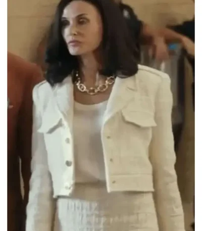 Landman S02 Demi Moore White Cropped Jacket