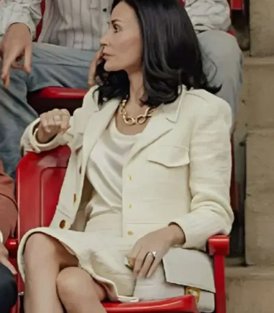 Landman S02 Demi Moore White Cropped Jacket