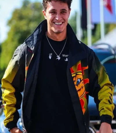 Lando Norris Valentino Rossi Black and Yellow Jacket
