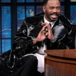 Late Night with Seth Meyers Colman Domingo Leather Coat