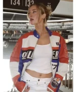 Lauren Kyle Oilers Racing Leather Jacket