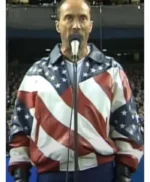Lee Greenwood American Flag Leather Jacket
