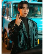 Lee Jun-ho Typhoon Family Leather Coat