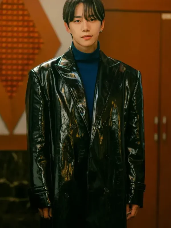 Lee Jun-ho Typhoon Family Leather Coat