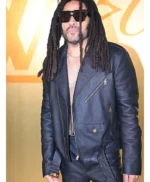 Leny Kravitz Black Leather Biker Jacket