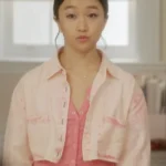 Lily Goldenblatt And Just Like That S03 Pink Cropped Jacket