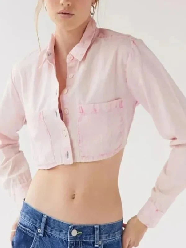 Lily Goldenblatt And Just Like That S03 Pink Cropped Jacket