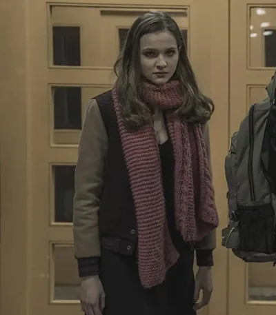 Lisa Vicari Dark Martha Nielsen Varsity Fleece Jacket