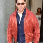 Live with Kelly and Mark Nick Jonas Red Bomber Jacket