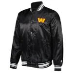 Locker Room Washington Commanders Black Satin Jacket