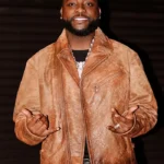 London Davido Brown Leather Jacket
