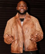 London Davido Brown Leather Jacket