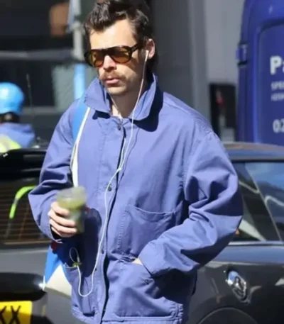 Harry Styles London Blue Cotton Jacket