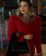 Lucy Hardgrove A Biltmore Christmas 2023 Red Trench Coat