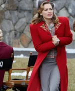 Lucy Hardgrove A Biltmore Christmas 2023 Red Trench Coat