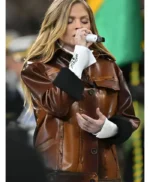 Luísa Sonza Brown Leather Jacket