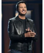 Luke Bryan American Idol Black Leather Jacket