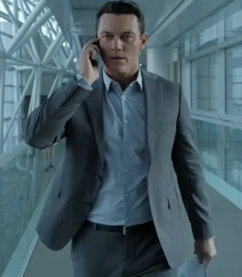 Luke Evans Crisis Dr. Bill Simons Grey Formal Suit