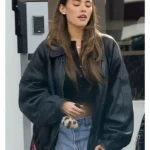 Madison Beer Black Leather Jacket