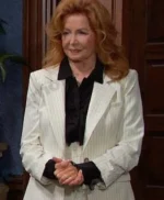 Maggie Horton Days Of Our Lives White Pinstripe Blazer