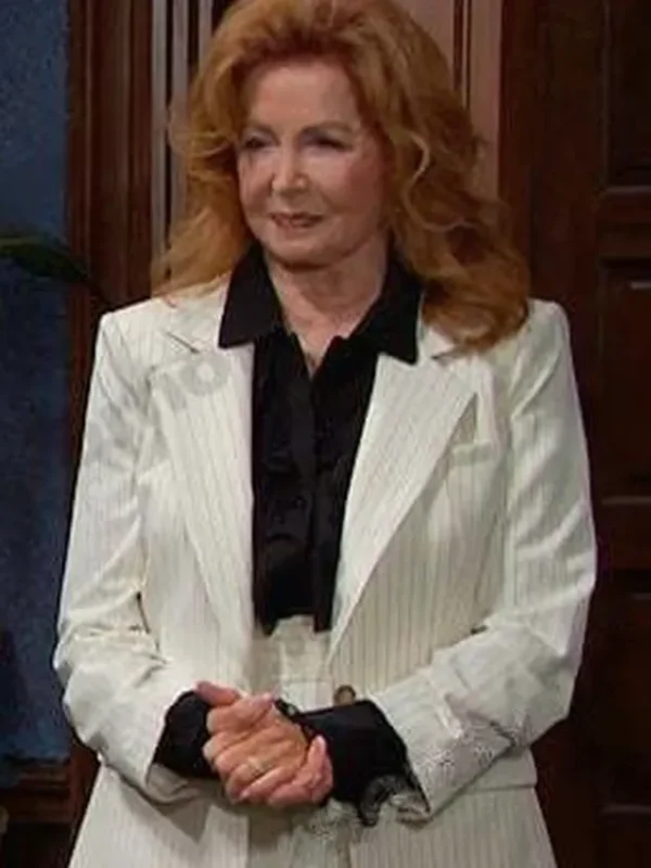 Maggie Horton Days Of Our Lives White Pinstripe Blazer